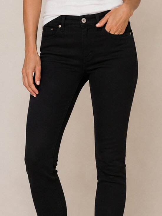 7 For All Mankind Denim - 7 For All Mankind The Skinny Jeans Women's Size 28 Black Stretch Denim Designer